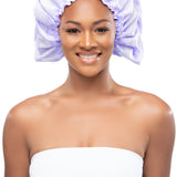 Sassy Hair Cap Expandable 2-in-1 Satin Sleep Cap - Purple Rose